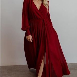 Celine Wine Maxi Dress (Baltic Born)